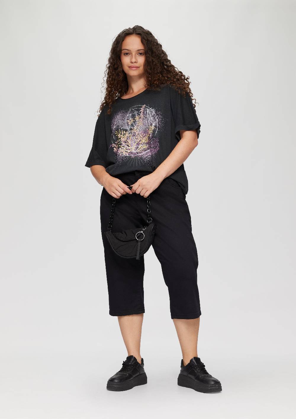s.Oliver Oversize-Shirt mit Rundhalsausschnitt und Frontprint Online Shopping