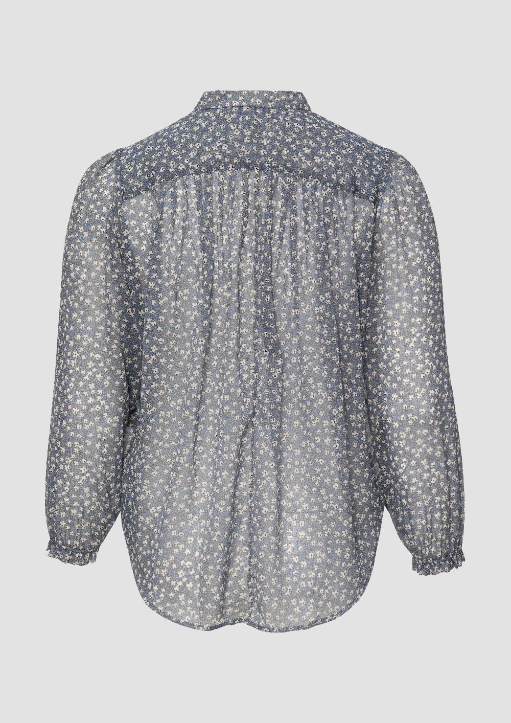 s.Oliver Leicht transparente Chiffonbluse mit Puffärmeln Cyber Monday