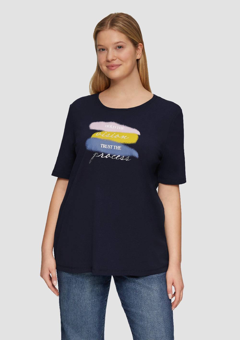 s.Oliver T-Shirt mit Rundhalsausschnitt und Front-Print Blitzangebot