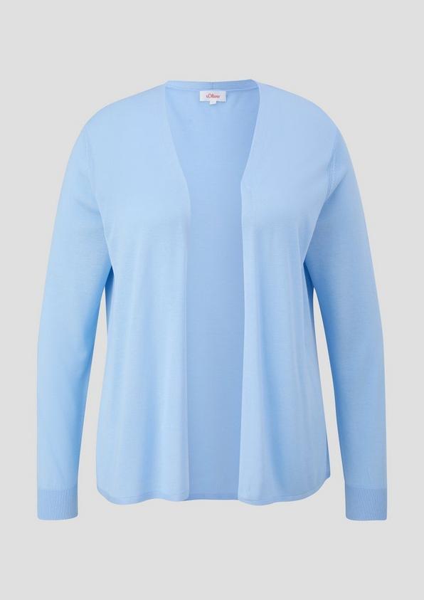s.Oliver Strickjacke aus Viskose-Stretch mit Rippbündchen