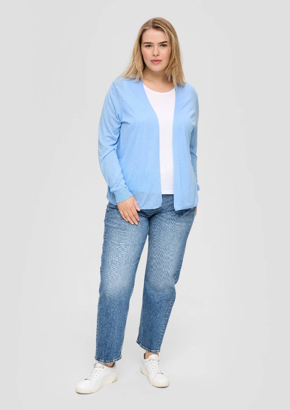 s.Oliver Strickjacke aus Viskose-Stretch mit Rippbündchen Riesige Ersparnisse
