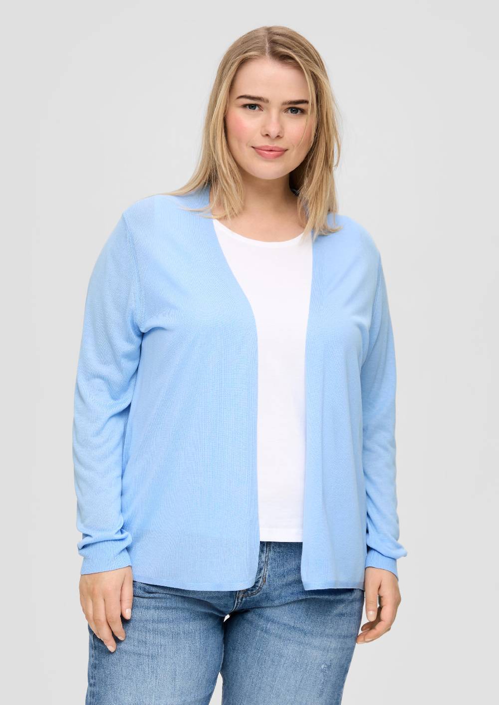 s.Oliver Strickjacke aus Viskose-Stretch mit Rippbündchen Riesige Ersparnisse