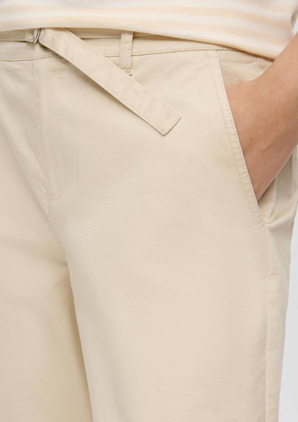 s.Oliver Chino mit Gürtel aus Baumwollstretch Kostenlose Rückgabe