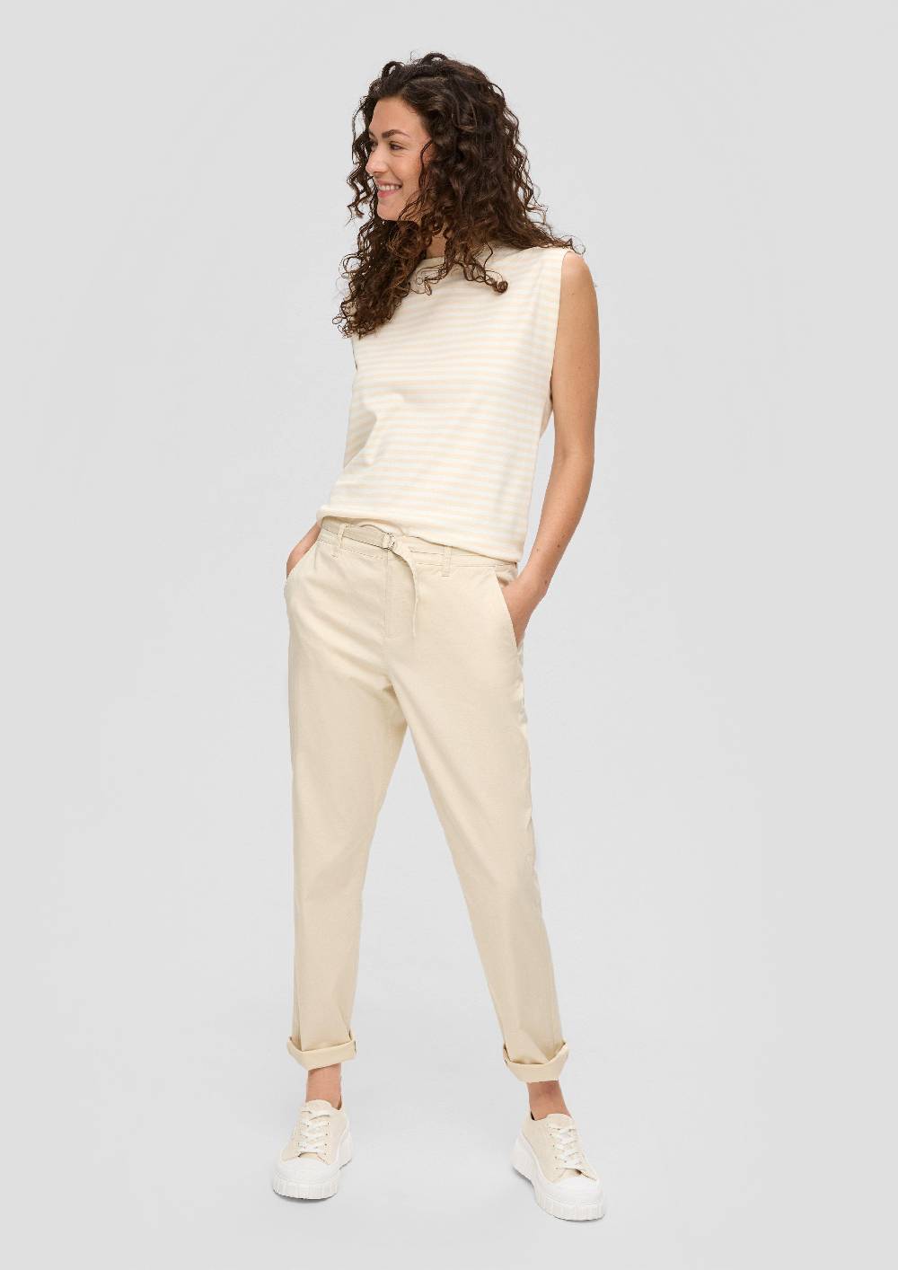 s.Oliver Chino mit Gürtel aus Baumwollstretch Kostenlose Rückgabe