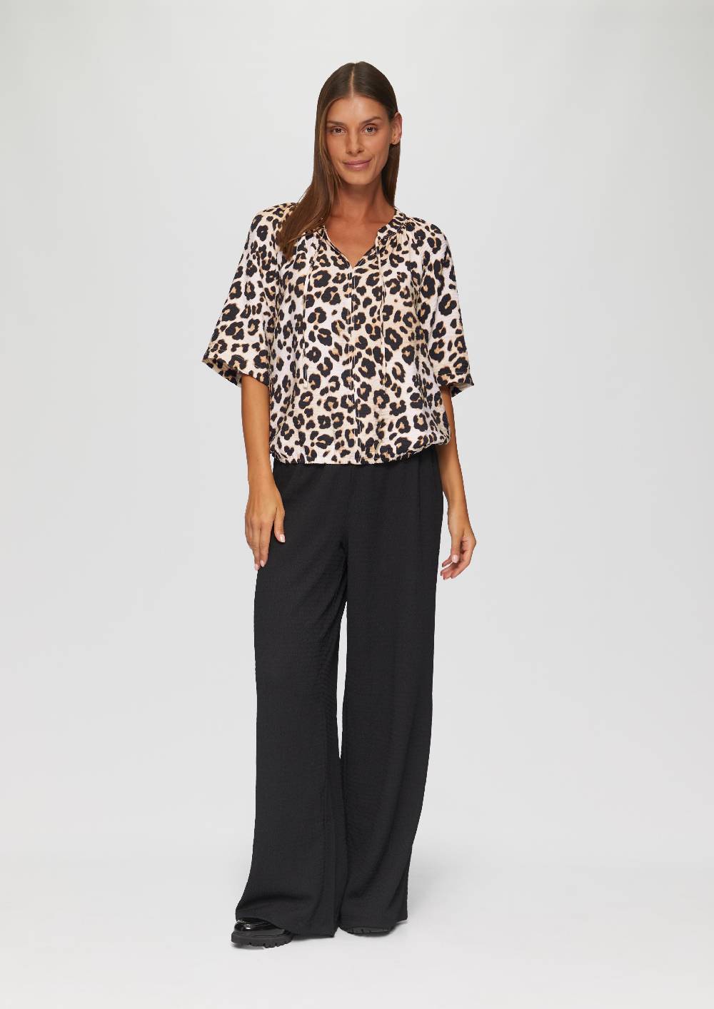 s.Oliver Strukturierte Bluse im O-Shape mit Raffdetails Bis zu 60% Rabatt