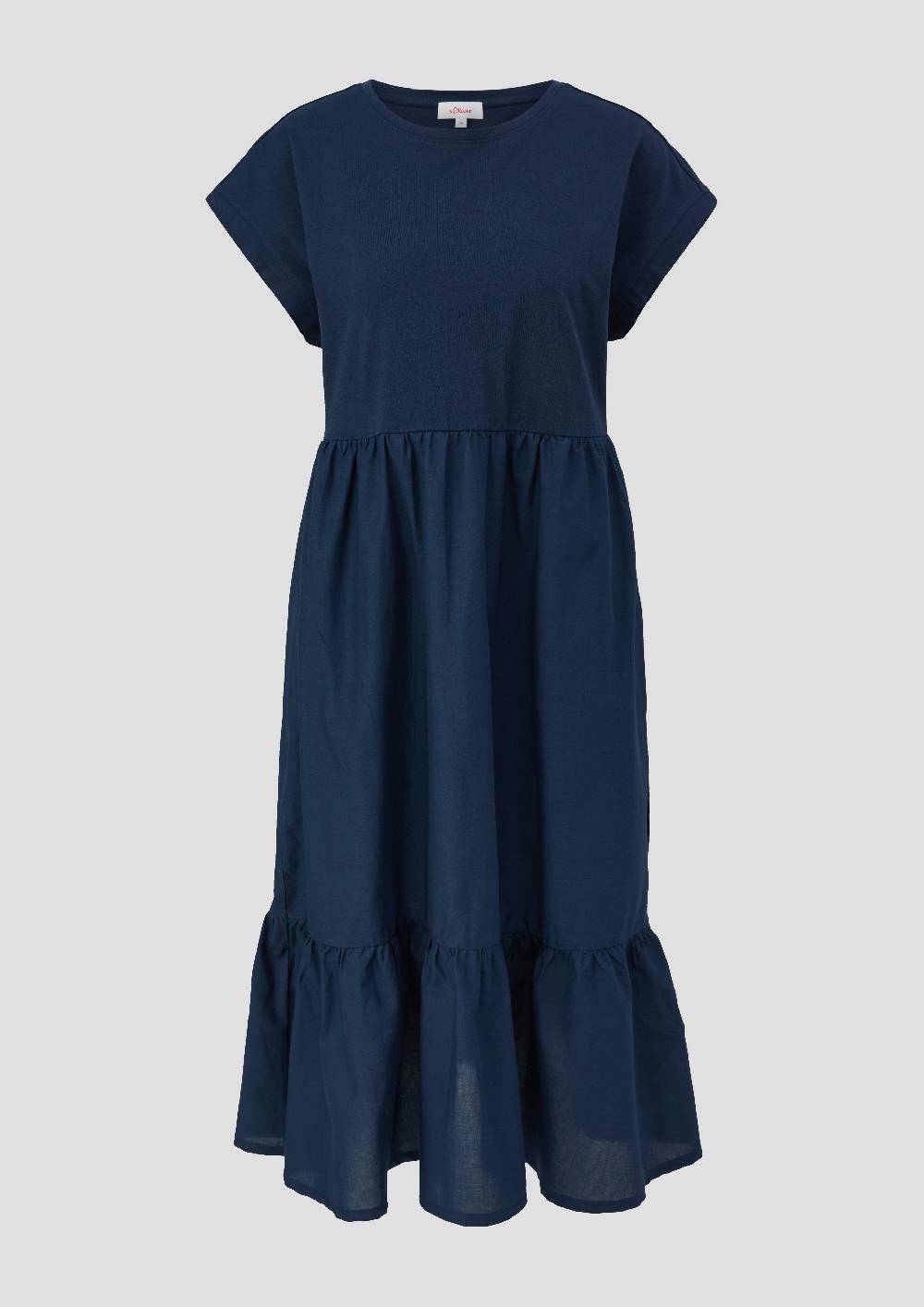 s.Oliver Luftiges Baumwollkleid im Fabricmix und Relaxed Fit Bis zu 65% Rabatt