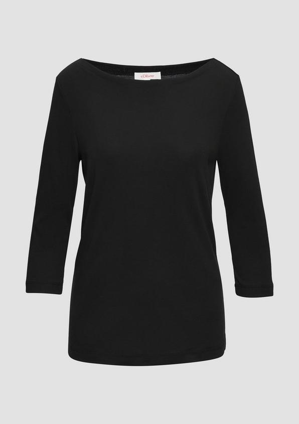 s.Oliver T-Shirt mit 3/4-Arm und U-Boot Ausschnitt