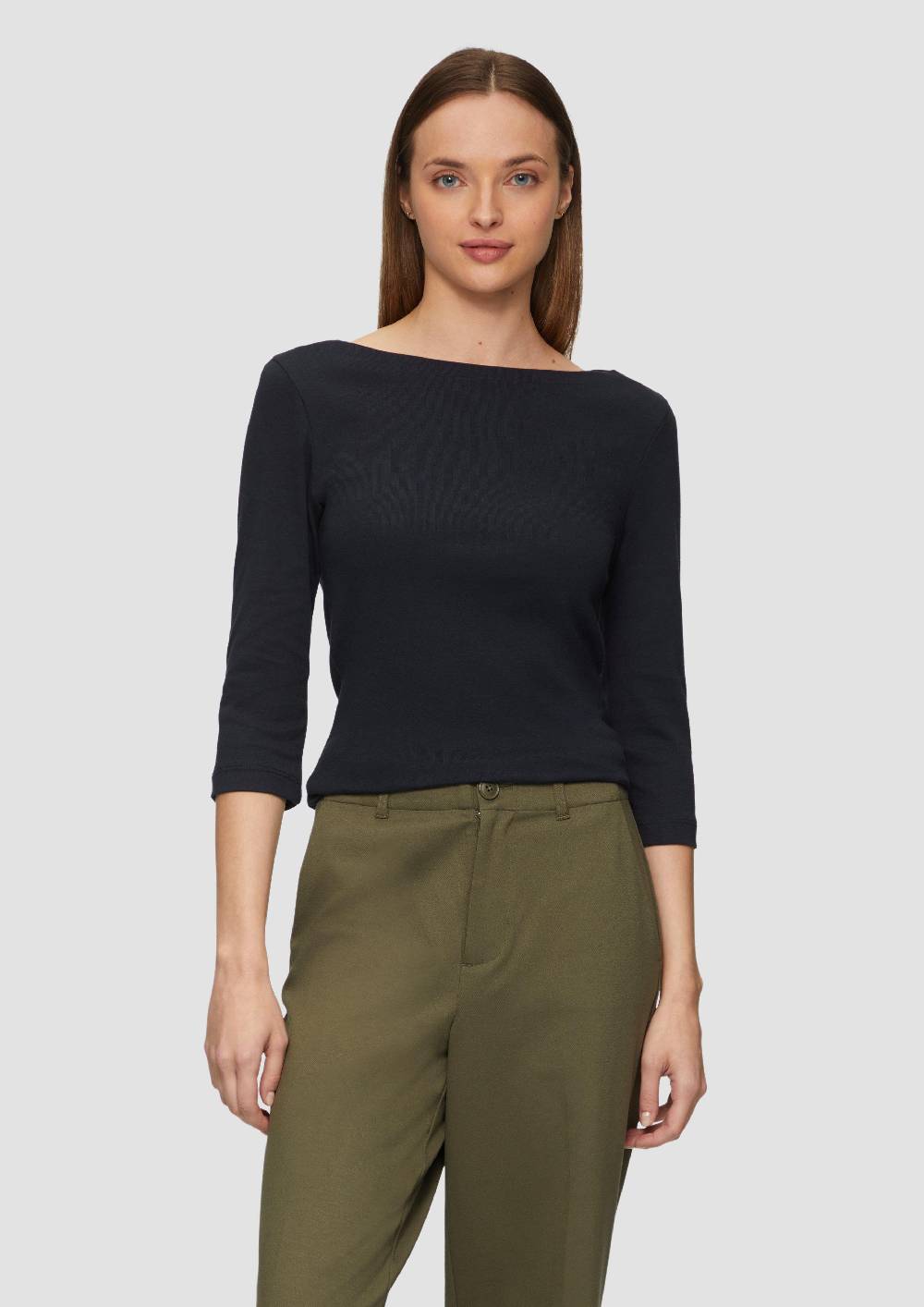 s.Oliver T-Shirt mit 3/4-Arm und U-Boot Ausschnitt Nur noch ein Tag übrig