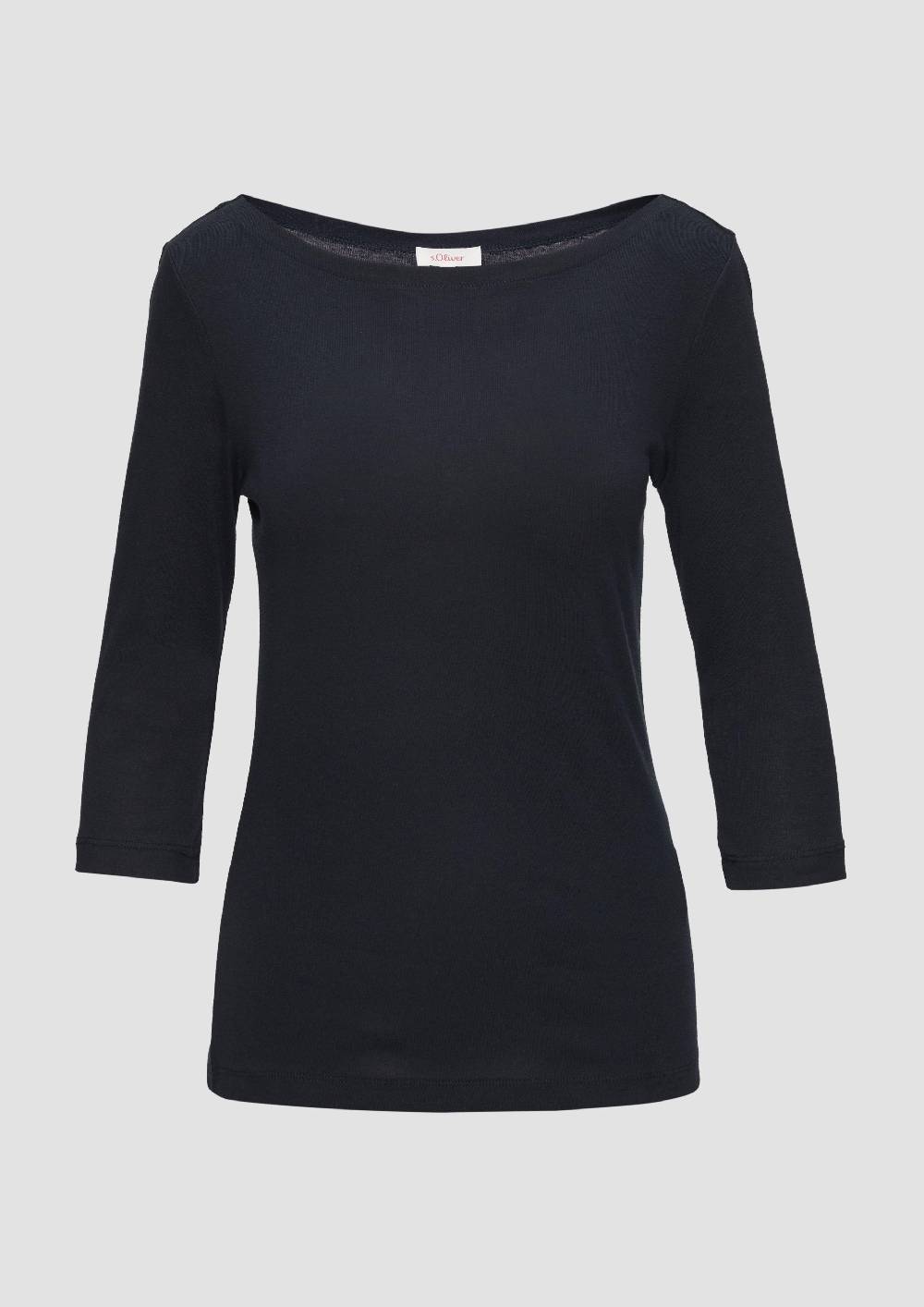 s.Oliver T-Shirt mit 3/4-Arm und U-Boot Ausschnitt Nur noch ein Tag übrig