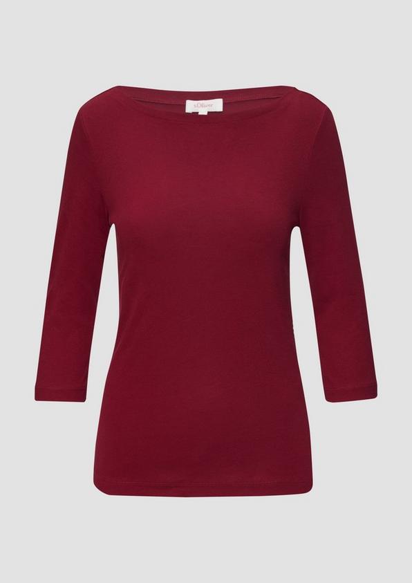 s.Oliver T-Shirt mit 3/4-Arm und U-Boot Ausschnitt