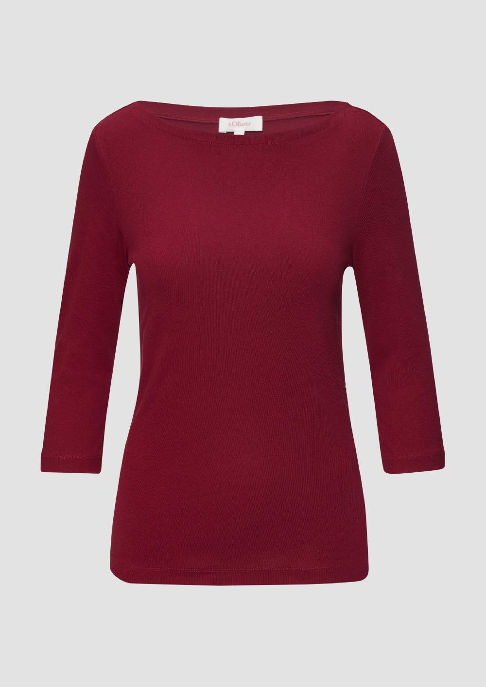 s.Oliver T-Shirt mit 3/4-Arm und U-Boot Ausschnitt Super Rabatt