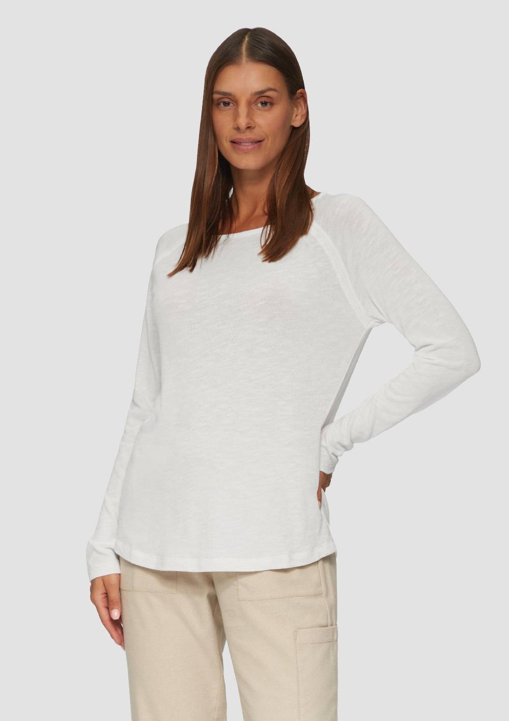 s.Oliver Langarmshirt mit Flammgarnstruktur und Raglanärmeln Kostenloser Versand international