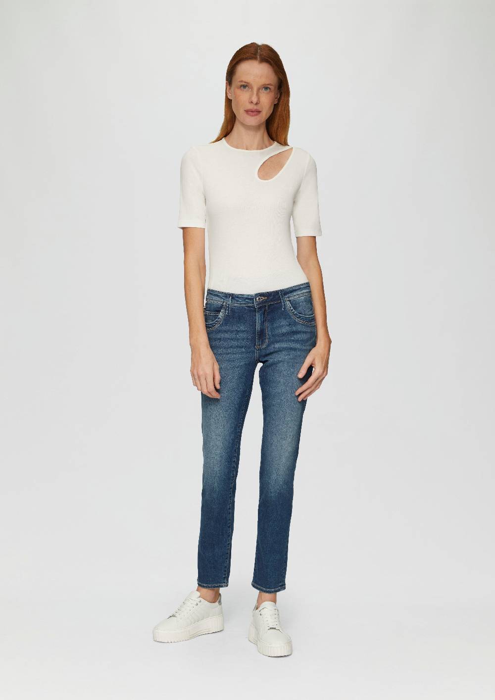 s.Oliver Jeans Betsy / Slim Fit / Mid Rise / Slim Leg / mit Zipp-Detail 50% Rabatt für begrenzte Zeit