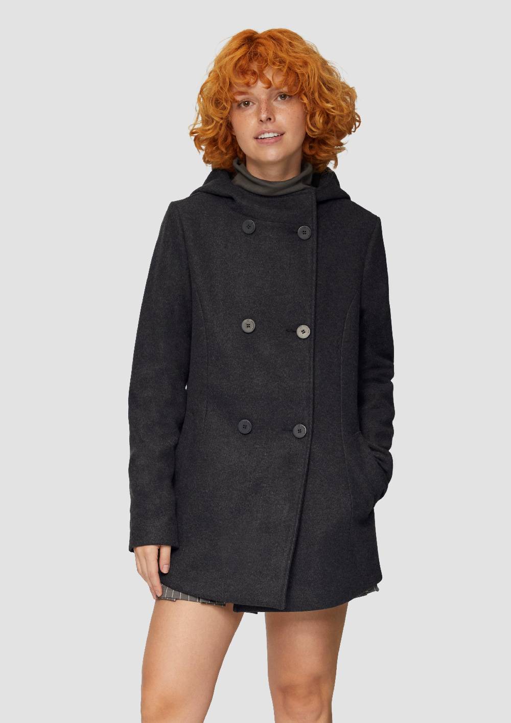 s.Oliver Jacke mit Kapuze in Wolloptik Günstiger Verkauf