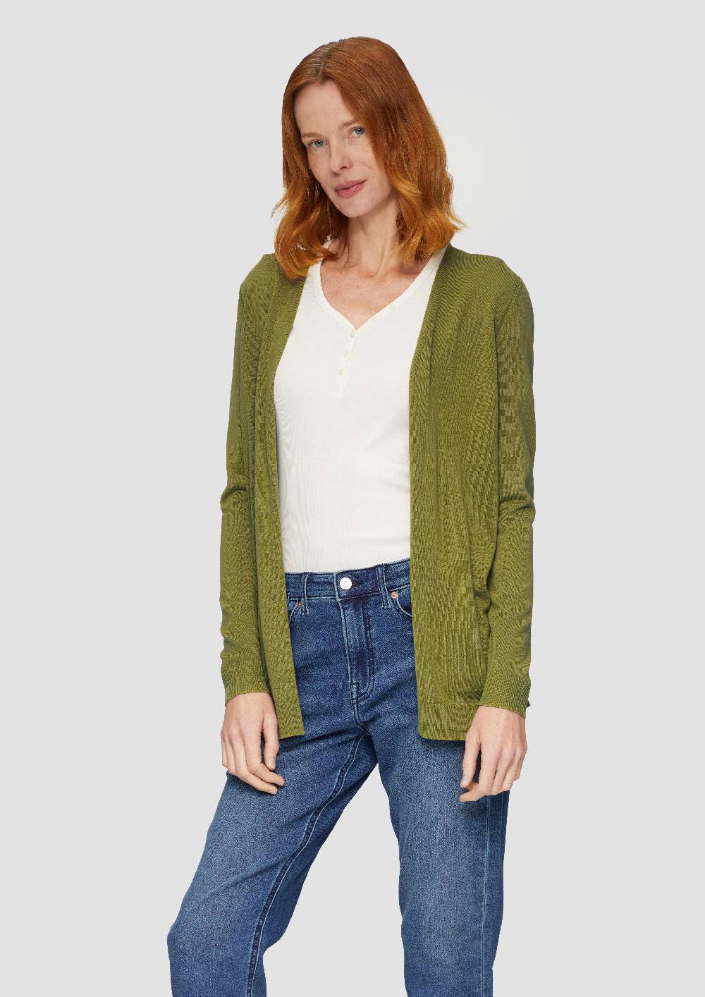 s.Oliver Cardigan aus Viskose-Baumwollmix Fabrik Onlineshop