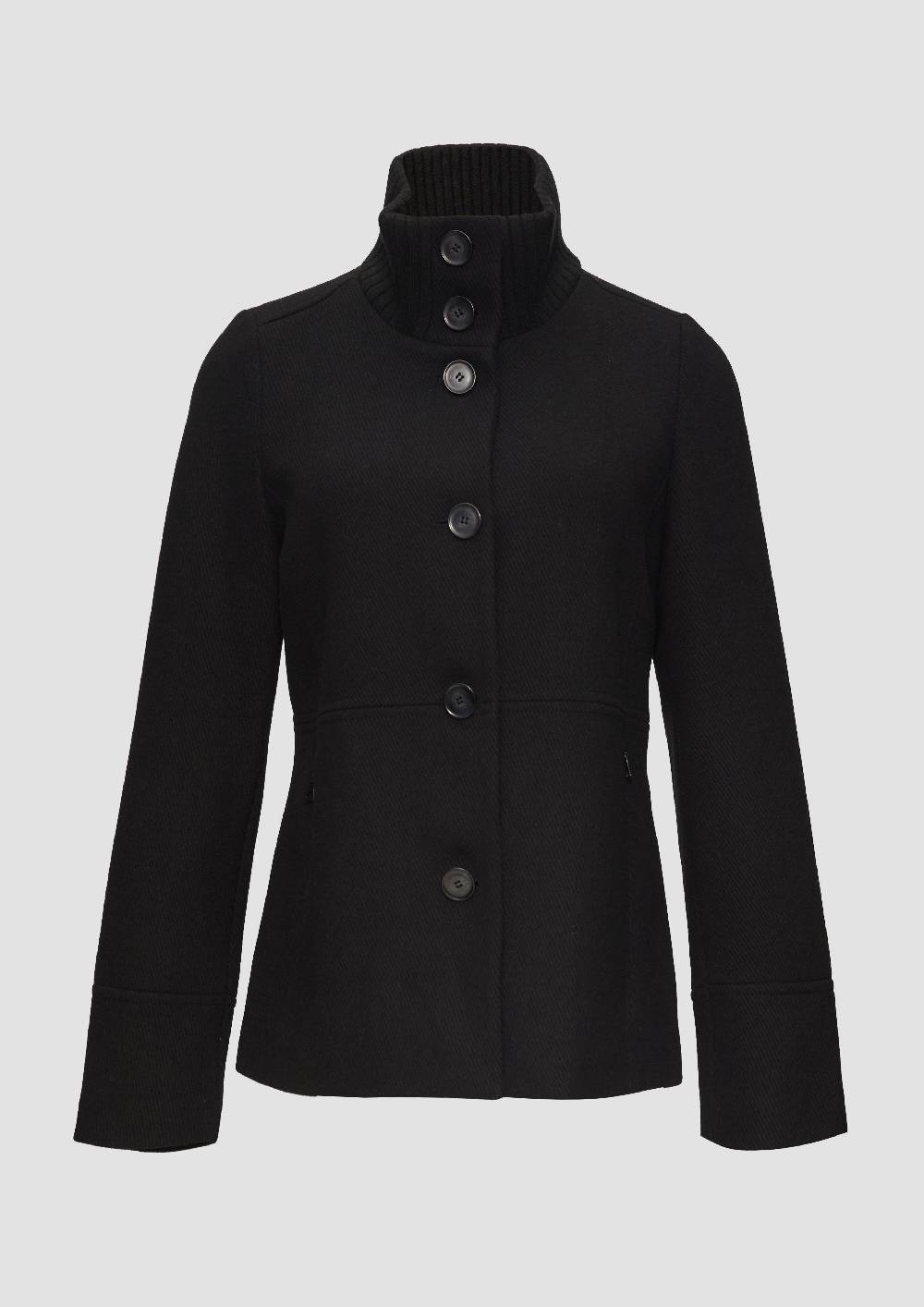 s.Oliver Twilljacke mit Strick-Stehkragen und Eingrifftaschen Sonderangebot
