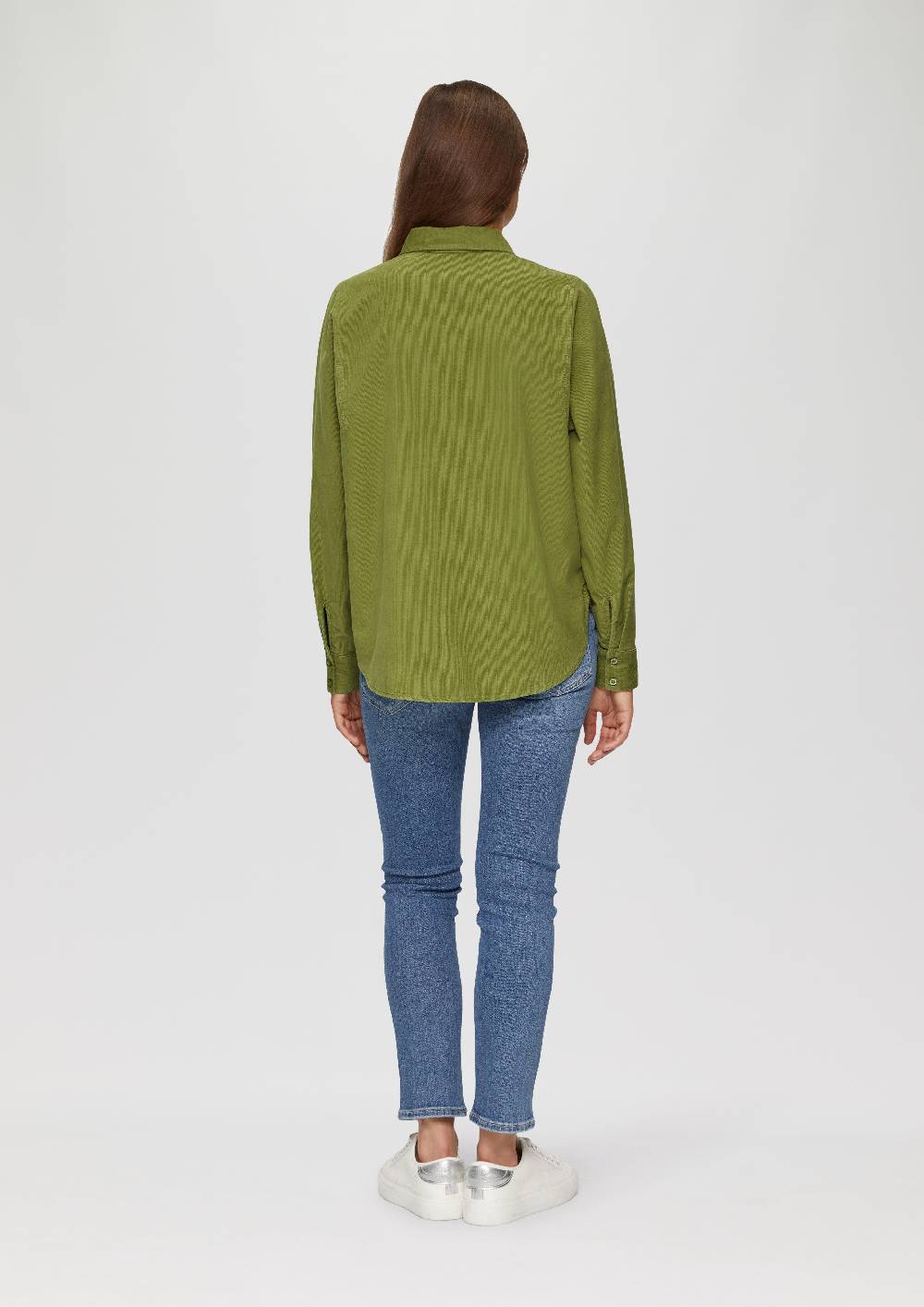 s.Oliver Cordbluse im Relaxed Fit mit Naht-Details Rabatt