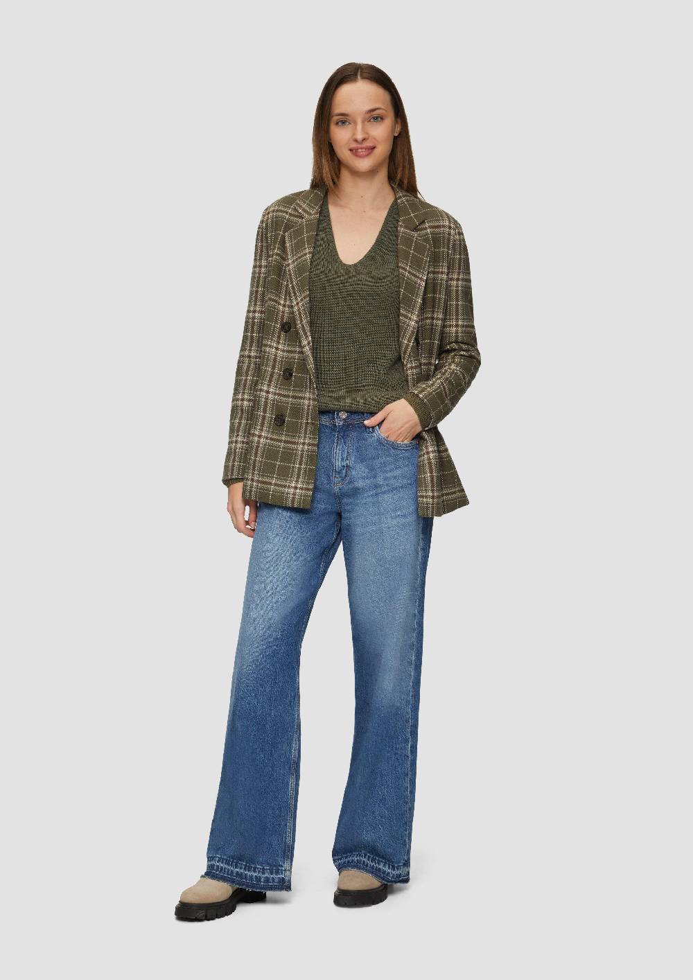 s.Oliver Strickpullover mit V-Ausschnitt und Raglan-Ärmeln Online Shopping