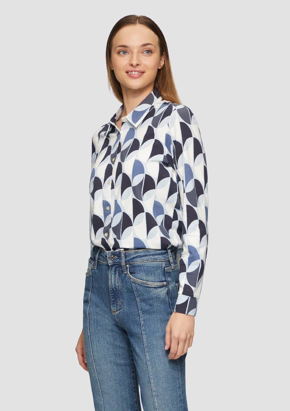 s.Oliver Hemdbluse aus Jersey Saisonschlussverkauf