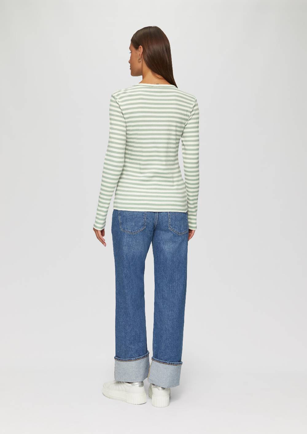 s.Oliver Geripptes Longsleeve im Slim Fit Cyber Monday