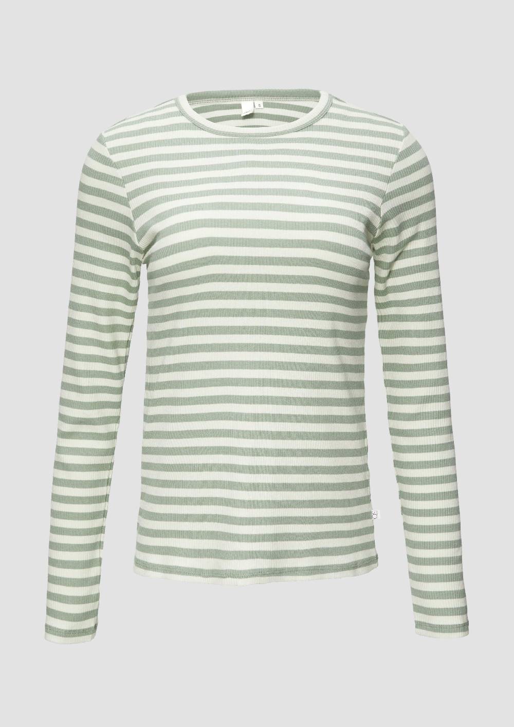 s.Oliver Geripptes Longsleeve im Slim Fit Cyber Monday