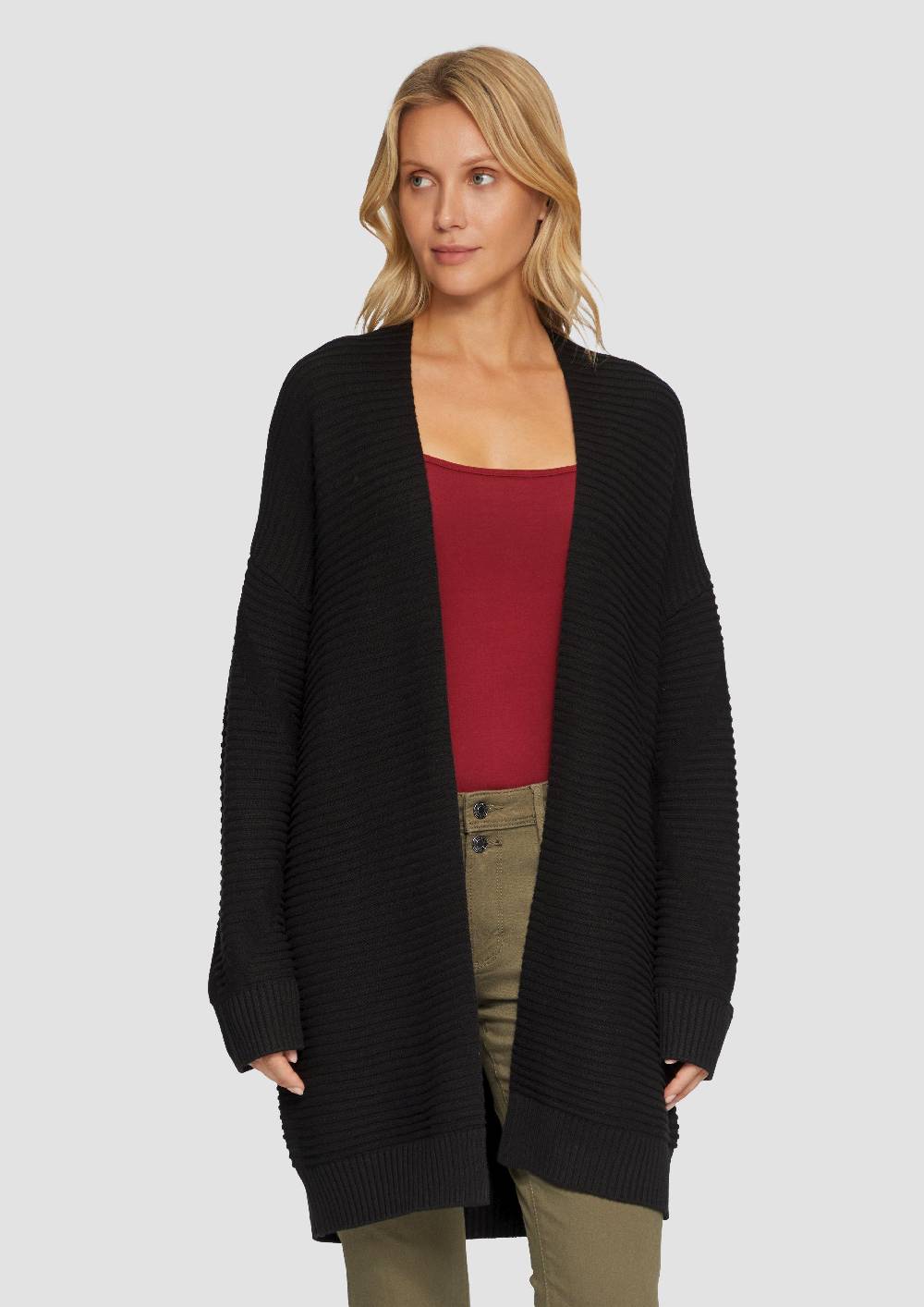 s.Oliver Strickjacke im Oversize-Look mit Ottoman-Struktur Top Angebot