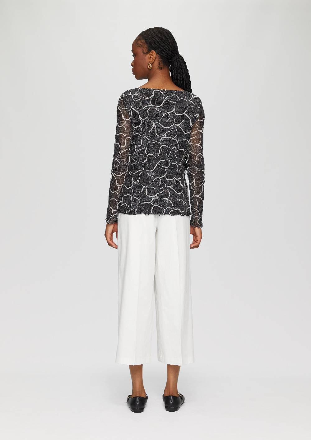 s.Oliver Mesh-Shirt mit U-Boot-Ausschnitt Zeitlich begrenztes Angebot