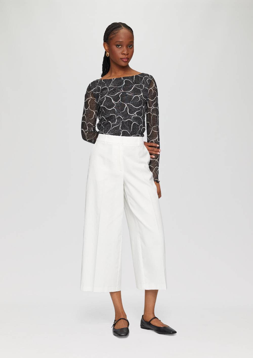s.Oliver Mesh-Shirt mit U-Boot-Ausschnitt Zeitlich begrenztes Angebot