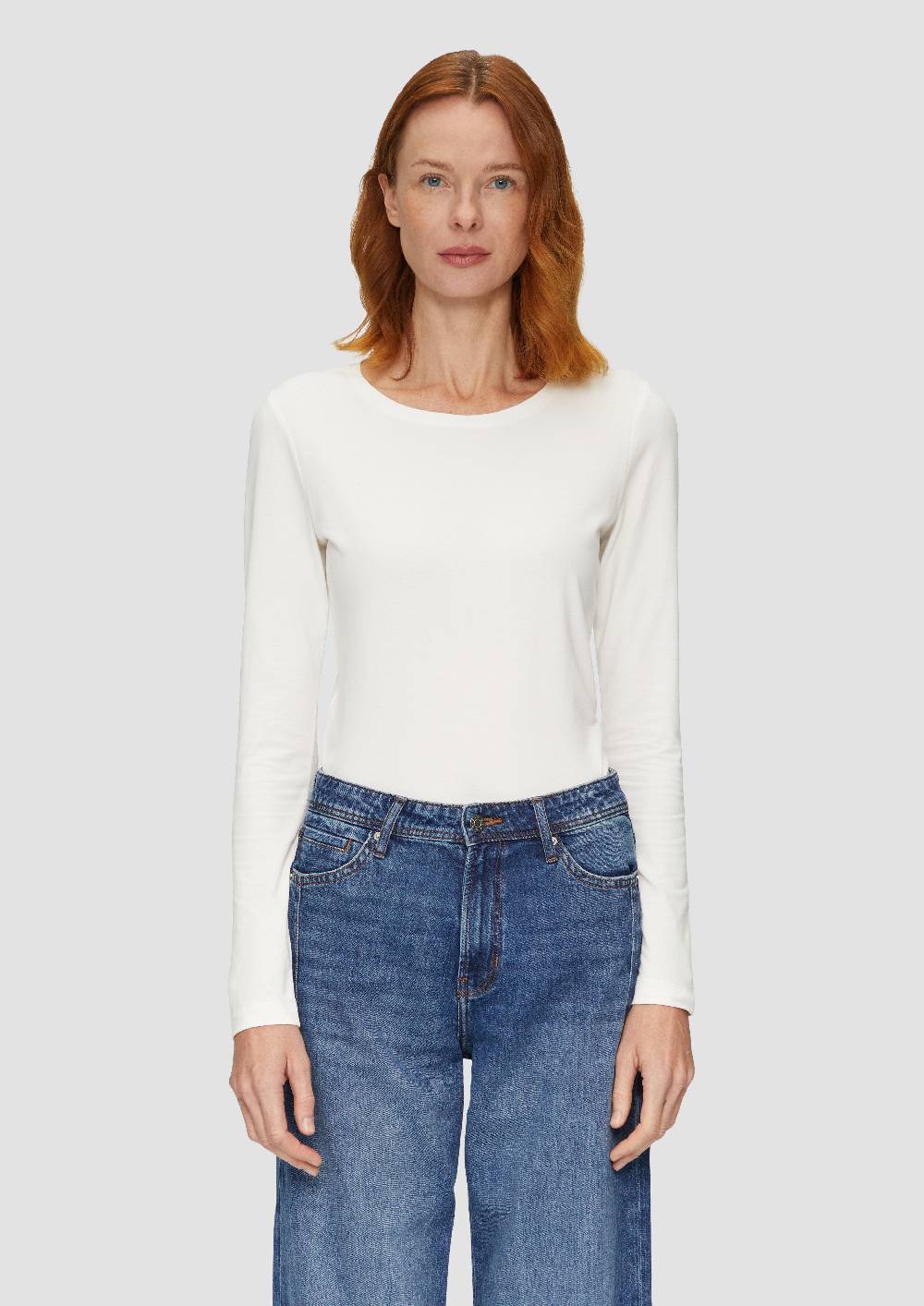 s.Oliver Longsleeve aus Baumwollstretch Blitzangebot