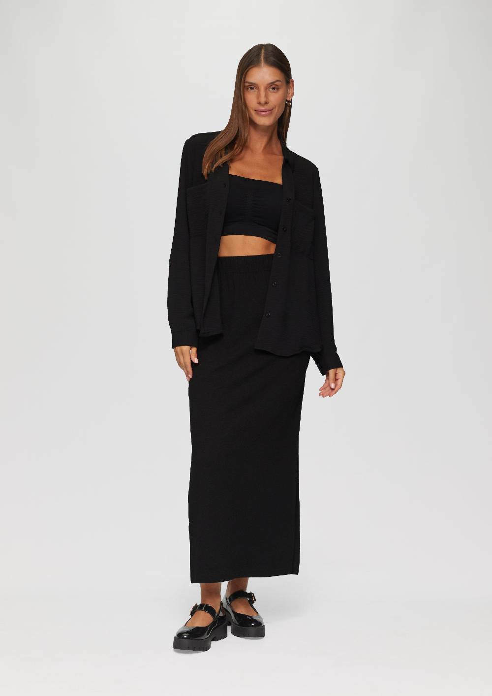 s.Oliver Crêpe-Bluse mit Brusttaschen Neuheiten