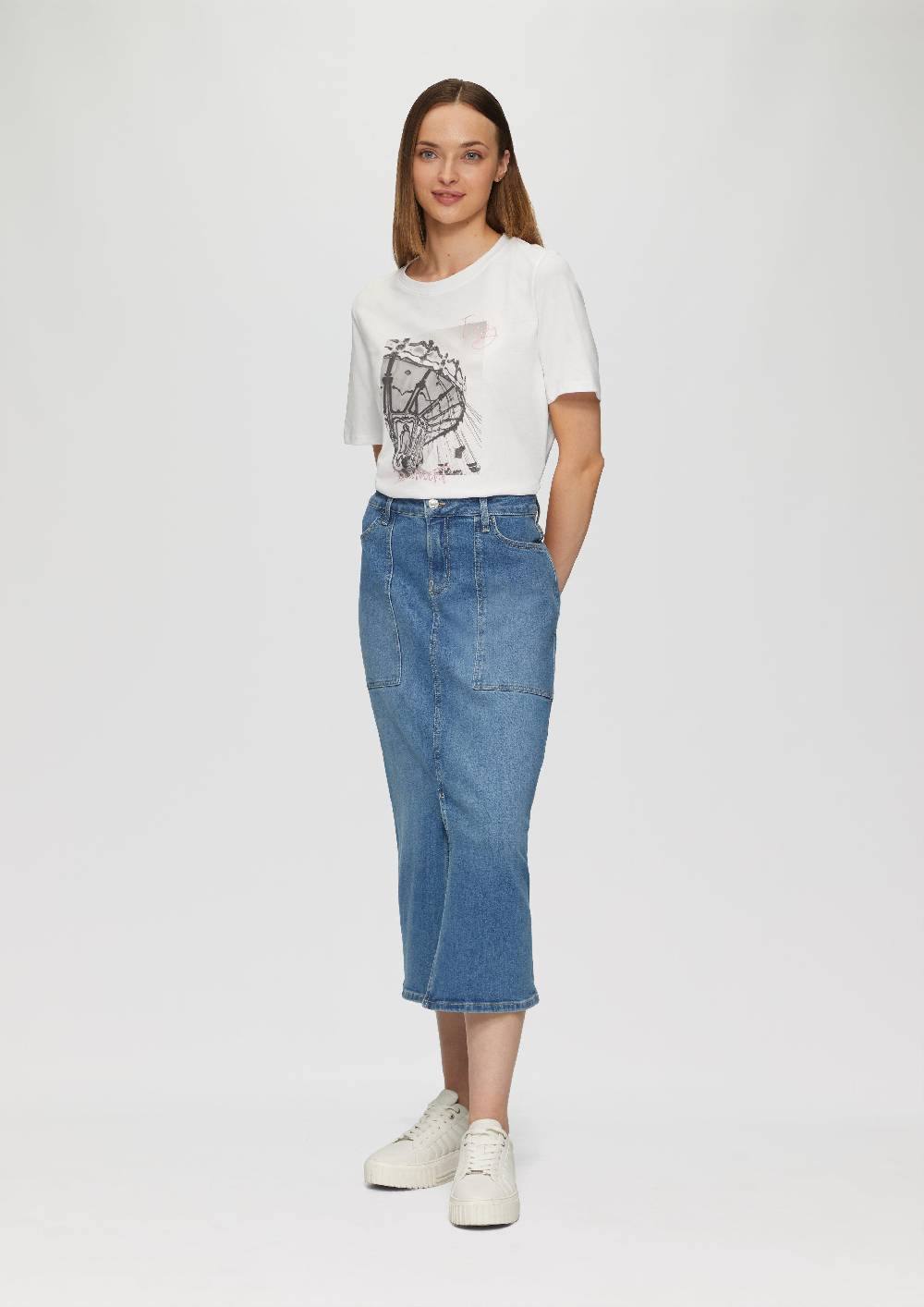 s.Oliver T-Shirt mit Frontprint und Glitzer-Detail Bestseller