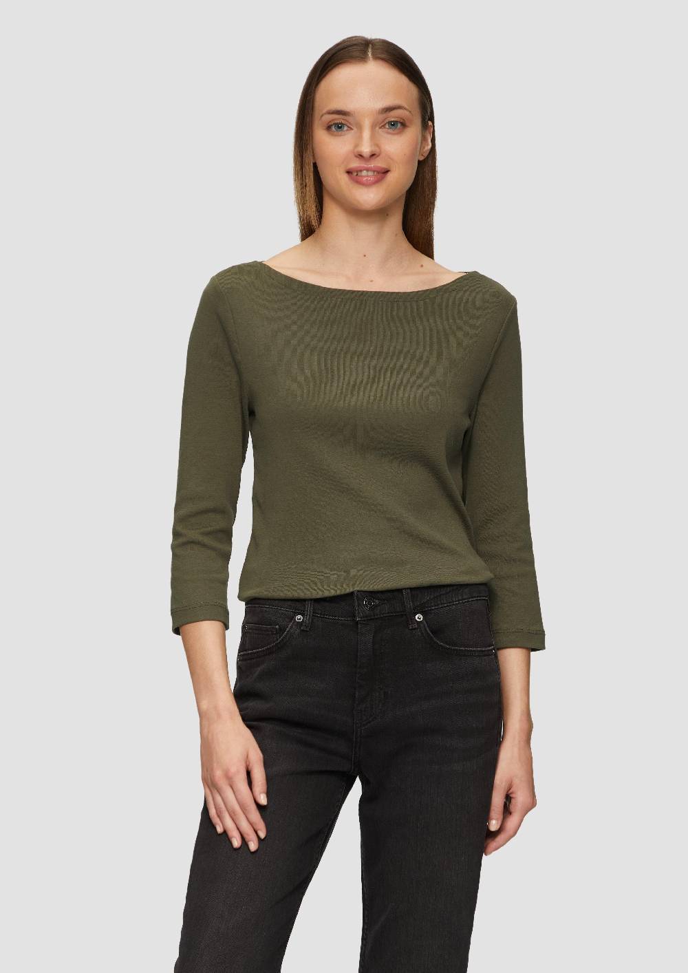 s.Oliver T-Shirt mit 3/4-Arm und U-Boot Ausschnitt Kauf eins, bekomm eins gratis