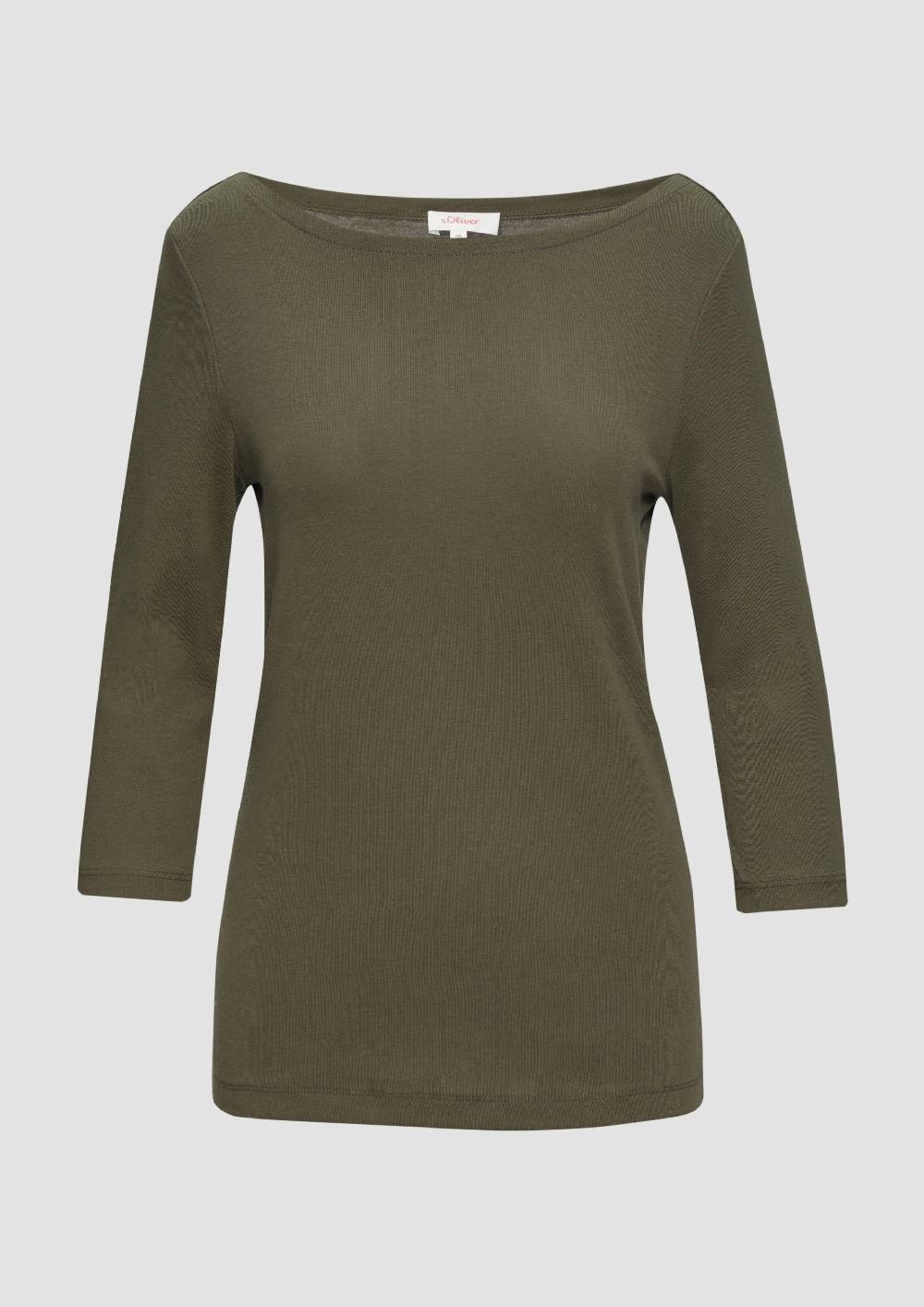 s.Oliver T-Shirt mit 3/4-Arm und U-Boot Ausschnitt Kauf eins, bekomm eins gratis