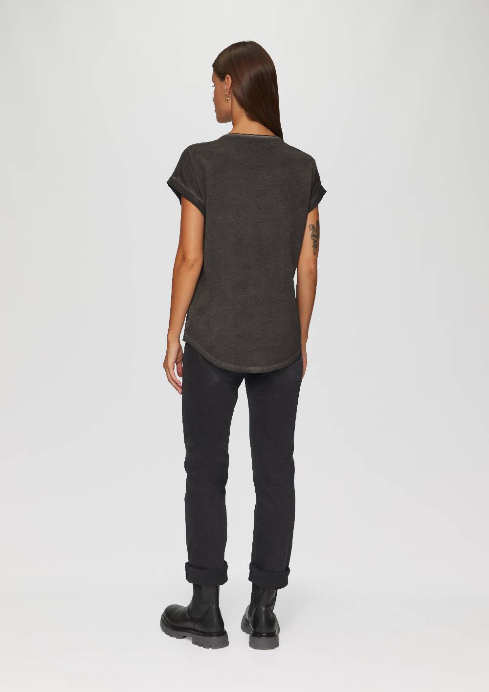 s.Oliver Gewaschenes T-Shirt mit Frontprint Sonderangebote