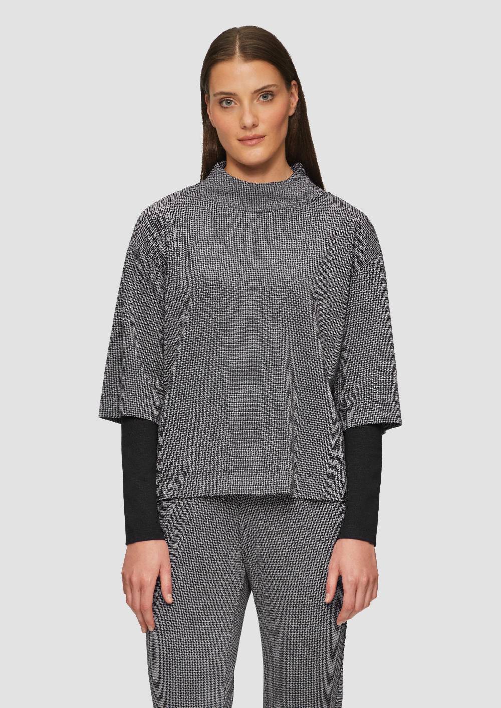 s.Oliver Relaxtes Sweatshirt im Layering-Look Riesige Ersparnisse