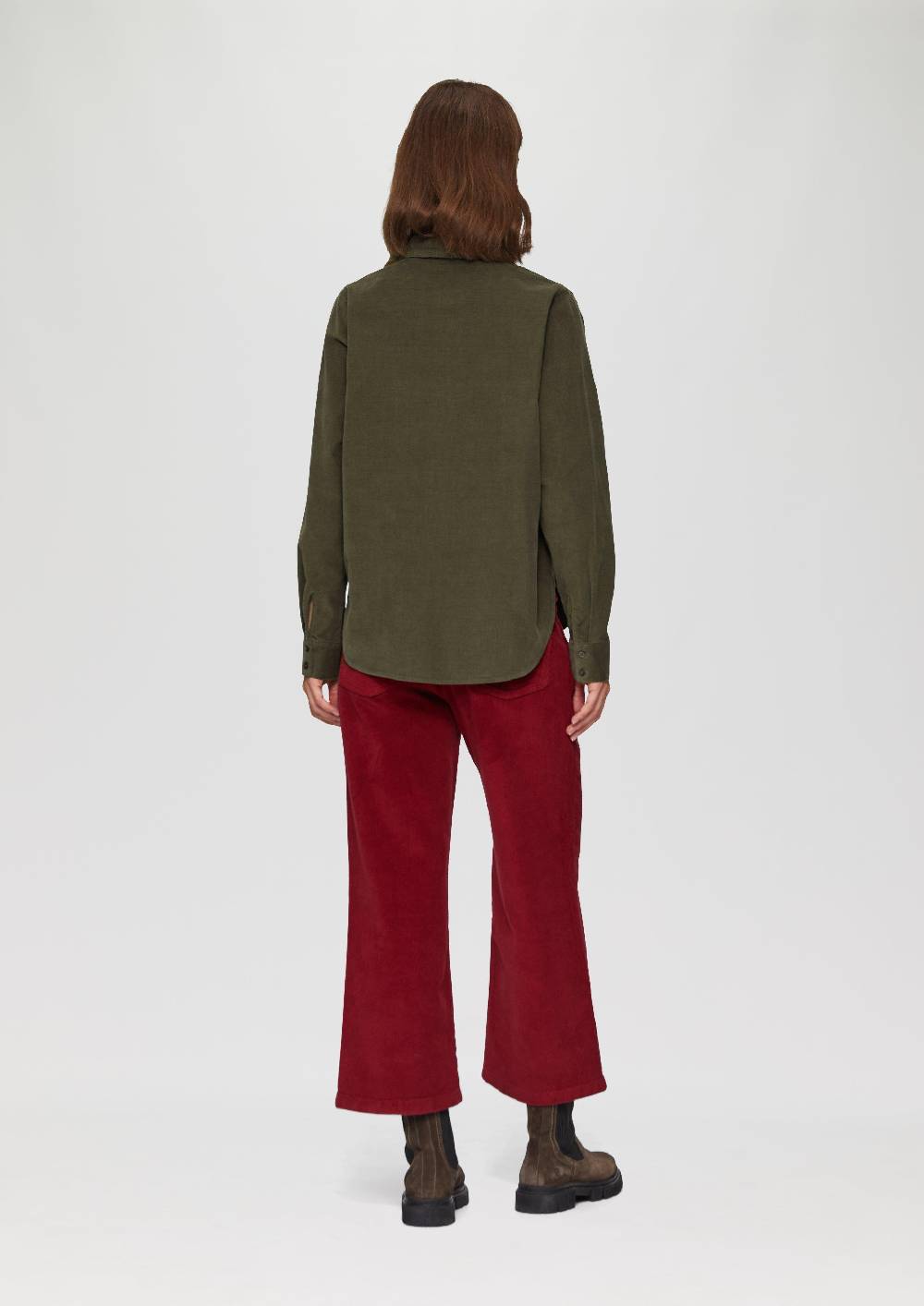 s.Oliver Cordbluse im Relaxed Fit mit Naht-Details Kostenlose Rückgabe