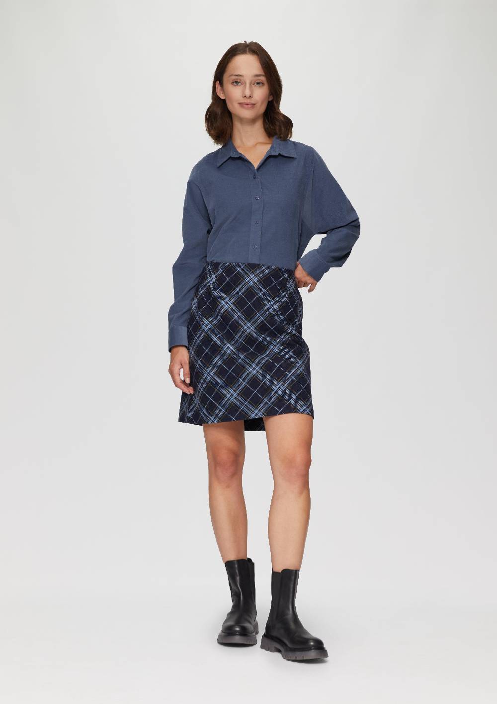 s.Oliver Cordbluse im Relaxed Fit mit Naht-Details Begrenzte Freigabe