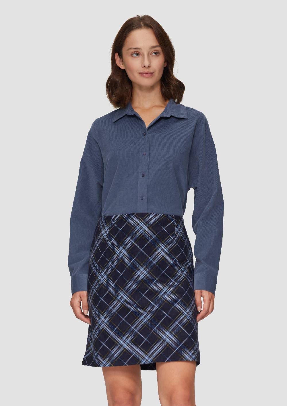 s.Oliver Cordbluse im Relaxed Fit mit Naht-Details Begrenzte Freigabe