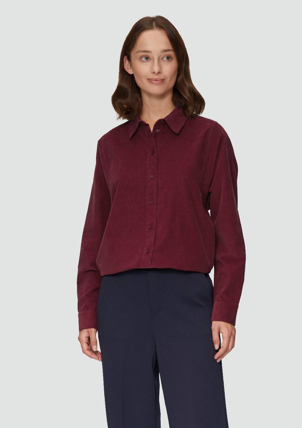 s.Oliver Cordbluse im Relaxed Fit mit Naht-Details Letzte 3 Tage