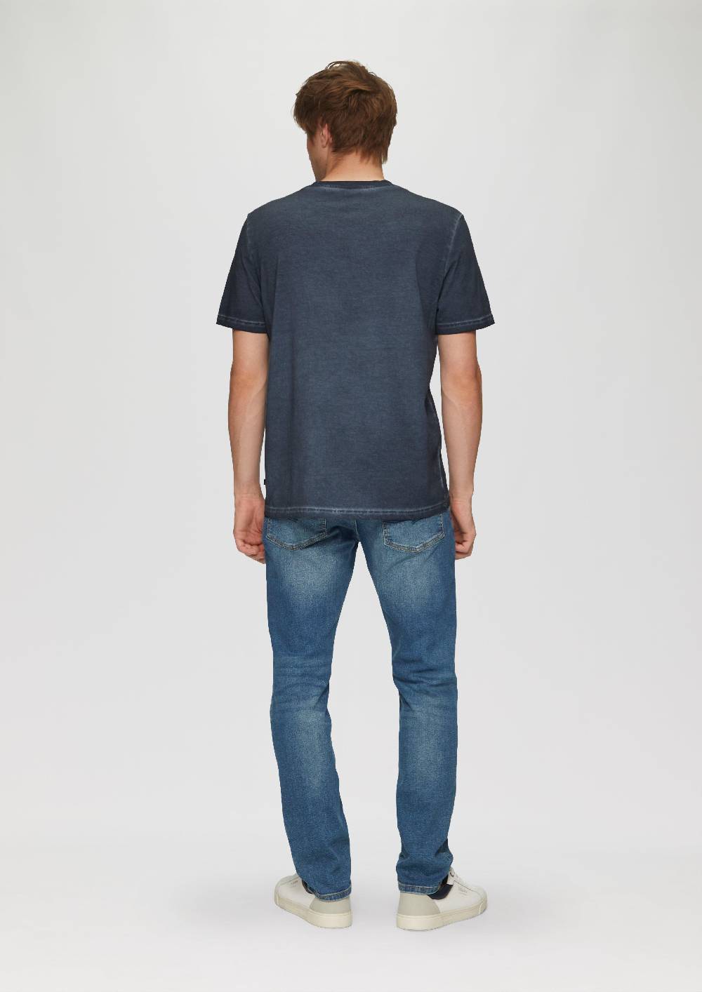 s.Oliver Gewaschenes T-Shirt mit Rundhalsausschnitt Neueste Stile