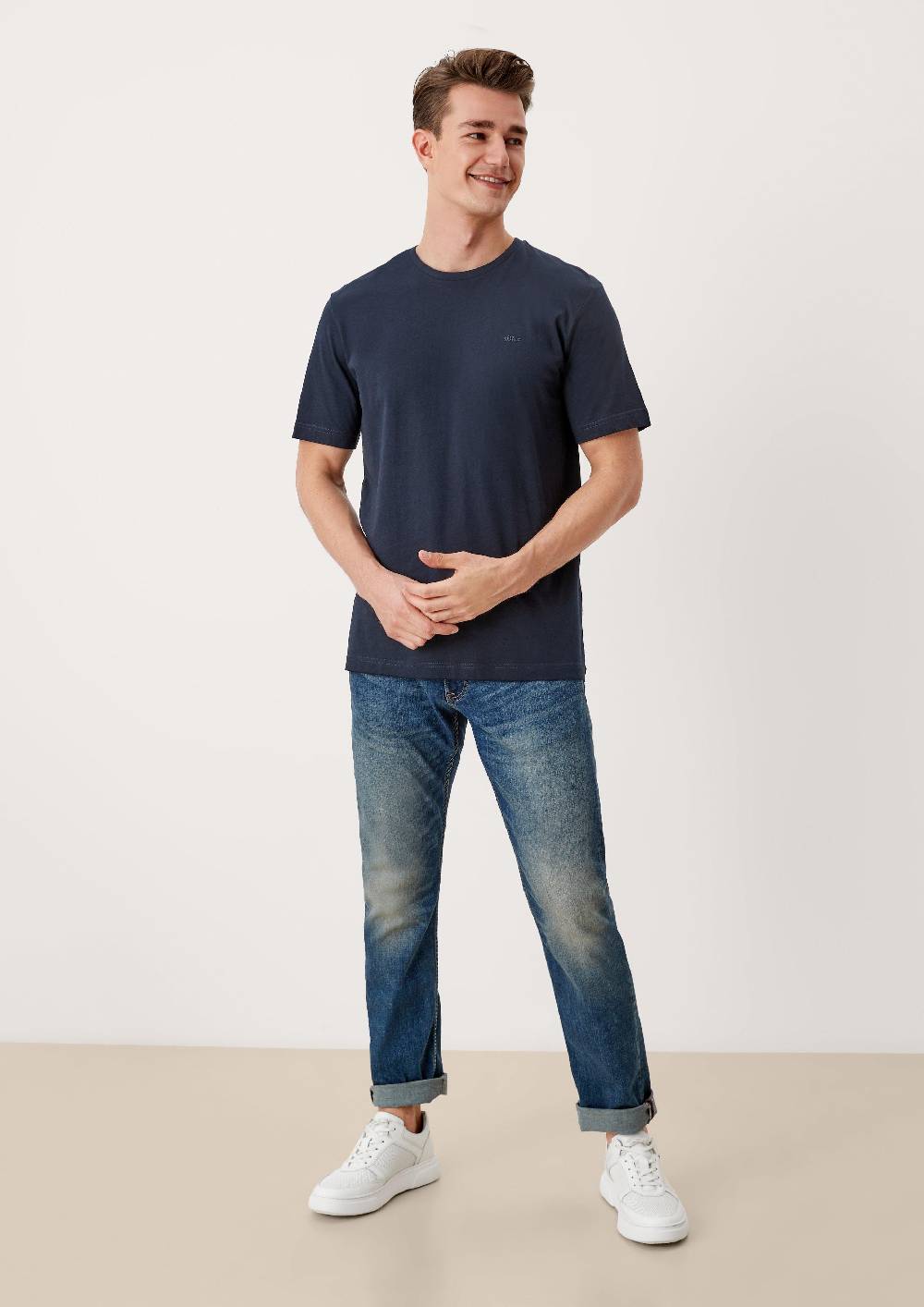 s.Oliver T-Shirt mit kleinem Logo-Print Letzte 2 Tage