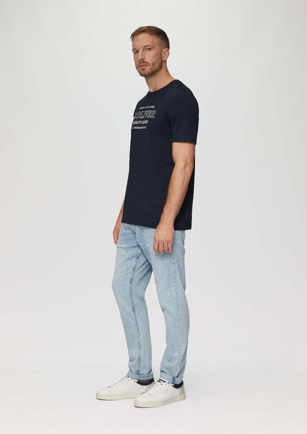 s.Oliver T-Shirt mit Logo-Motiven aus reiner Baumwolle Letzter Tag