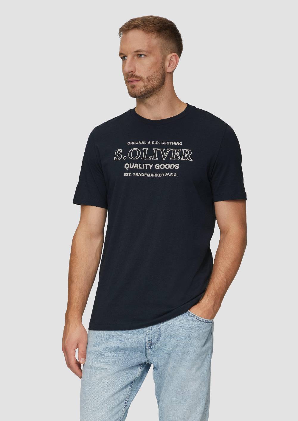 s.Oliver T-Shirt mit Logo-Motiven aus reiner Baumwolle Letzter Tag
