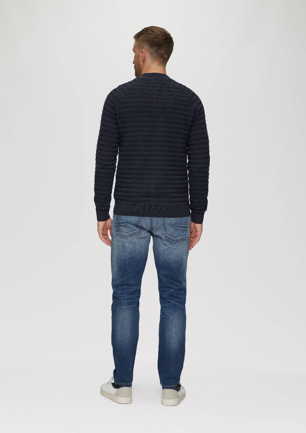 s.Oliver Strickjacke mit Strukturstreifen Bis zu 60% Rabatt