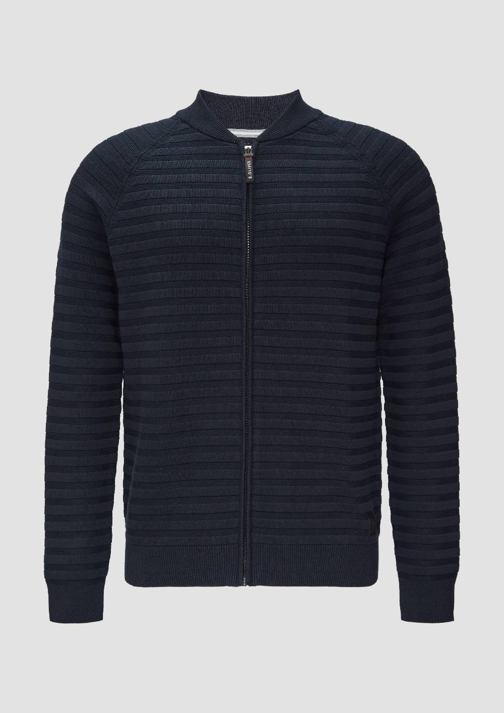 s.Oliver Strickjacke mit Strukturstreifen Bis zu 60% Rabatt