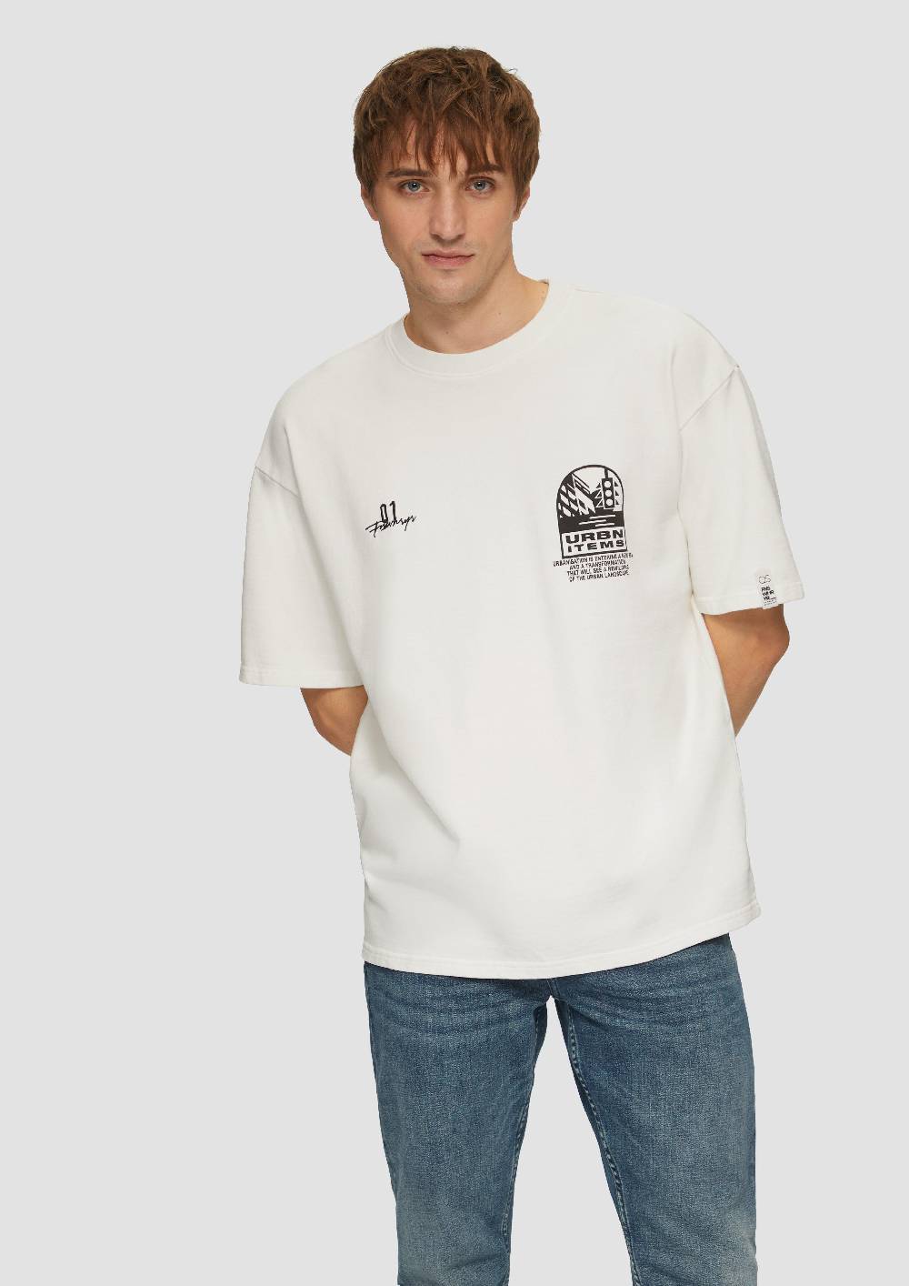 s.Oliver Sweatshirt im Loose Fit mit Front- und Rückenprint Sonderangebot der Fabrik