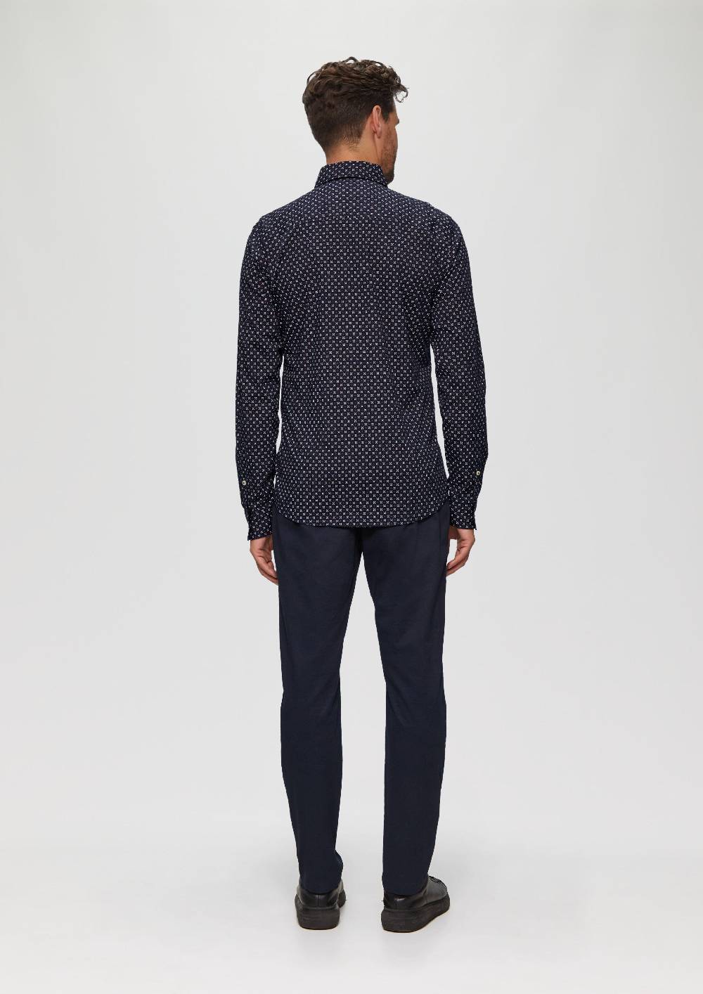s.Oliver Slim Fit: Gemustertes Hemd aus Baumwollmix Discount Store für neue Produkte