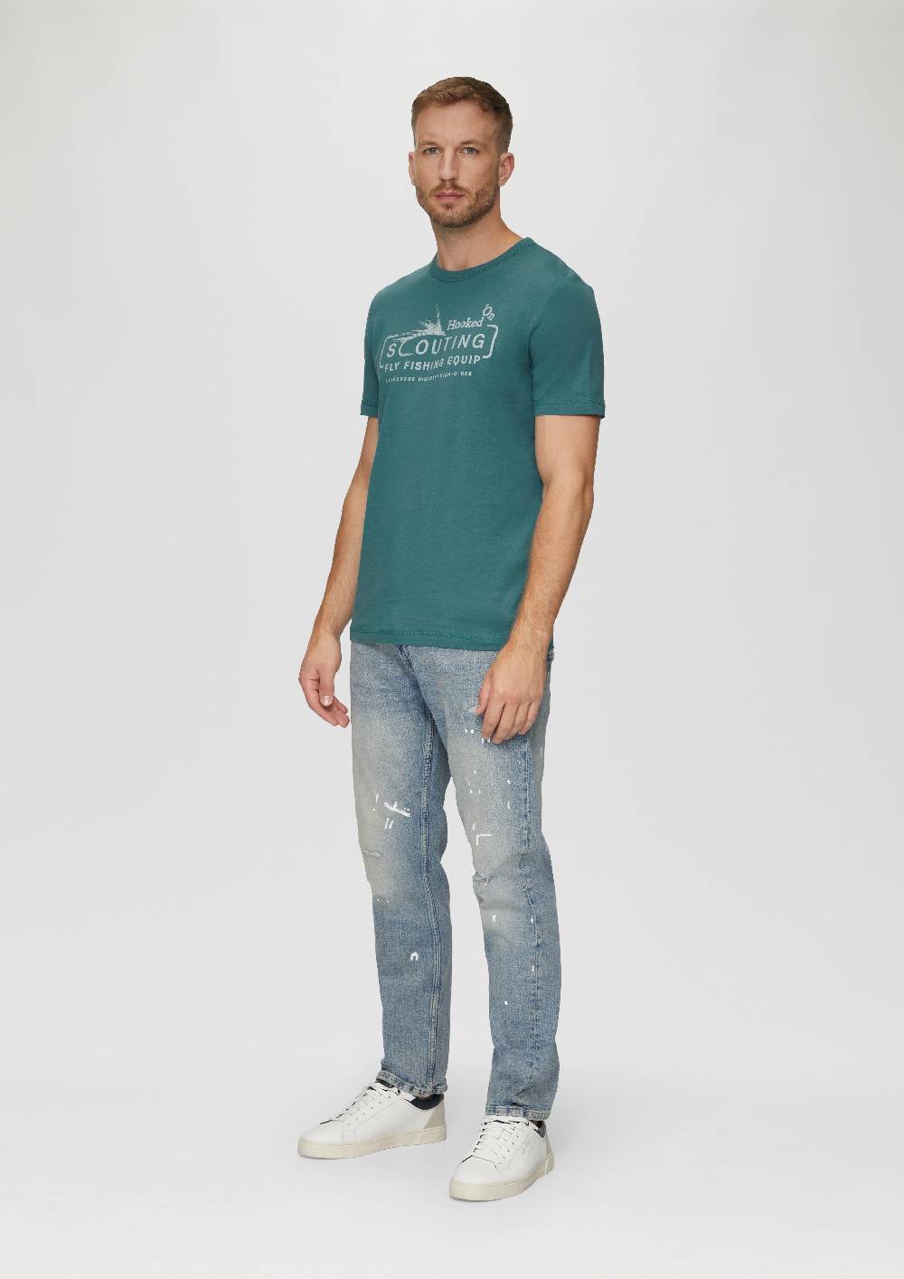 s.Oliver Baumwollshirt mit Frontprint Fabrikladen