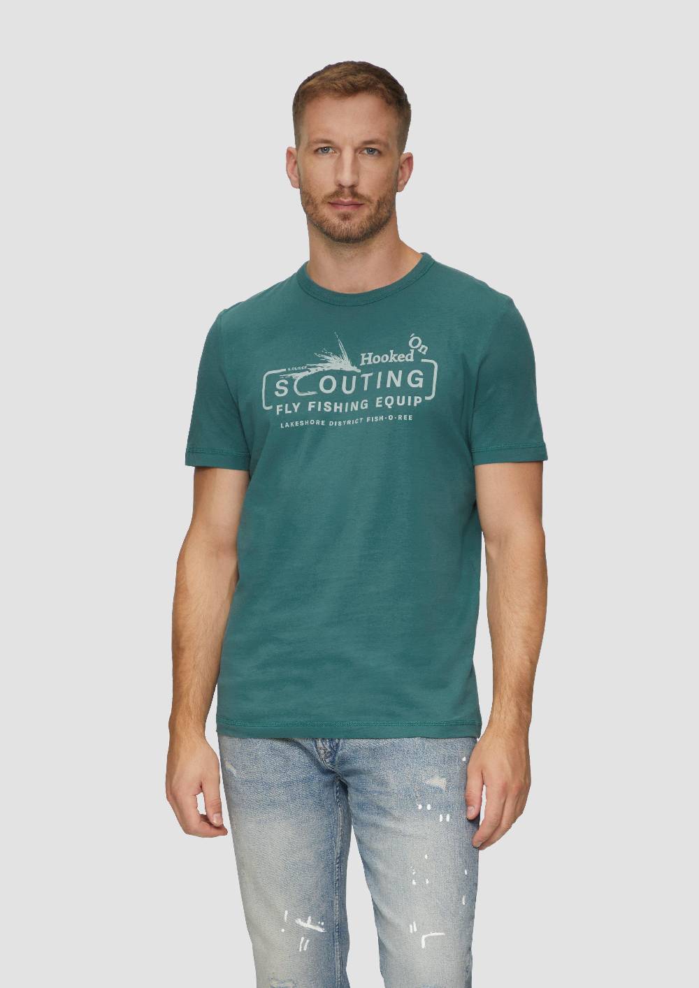 s.Oliver Baumwollshirt mit Frontprint Fabrikladen