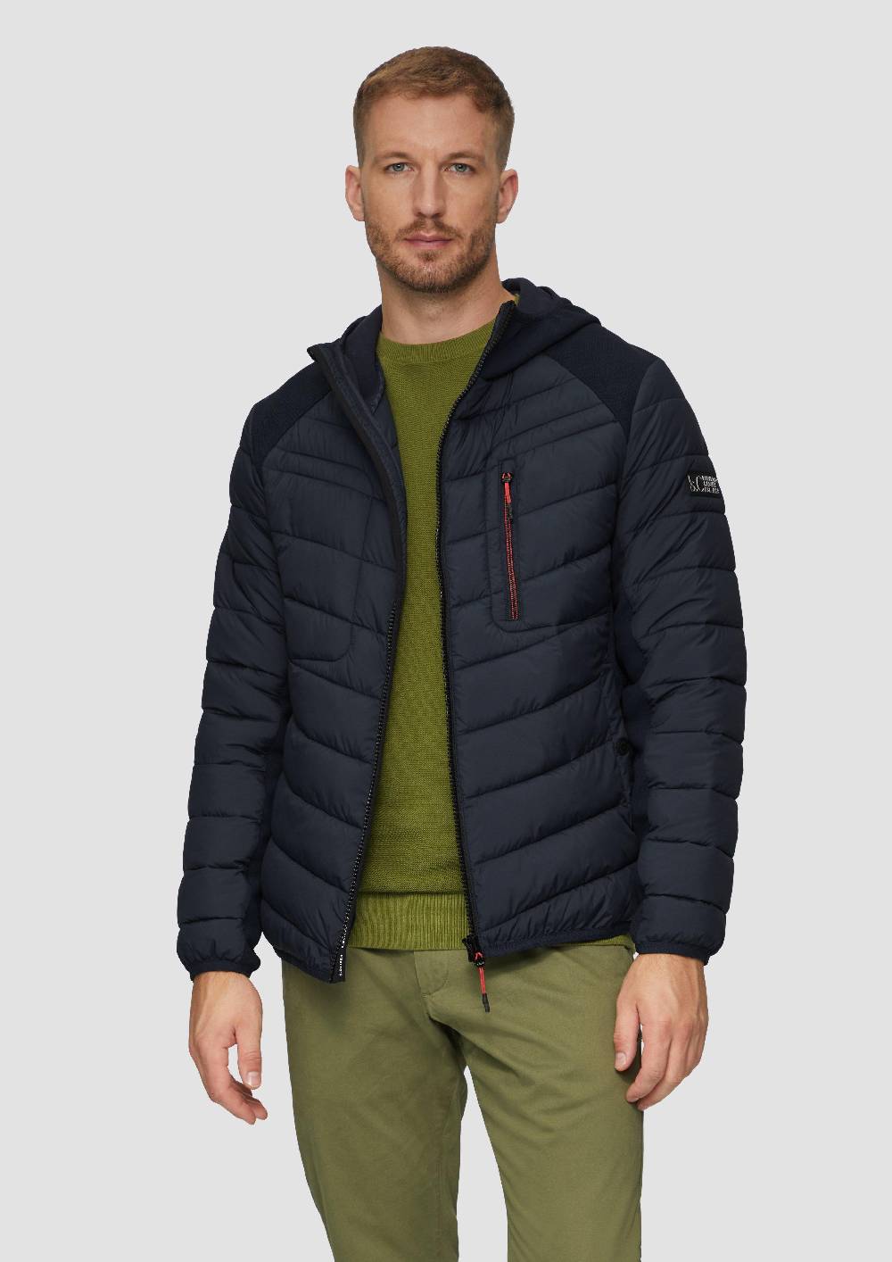 s.Oliver Pufferjacke im Fabricmix mit Kontrast-Details Speichern exportieren